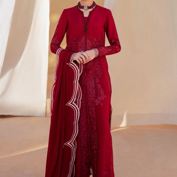 NWT Saira Rizwan Korean Raw Silk 4 piece with slip - Picture 5 of 9